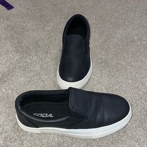 black slip on shoes